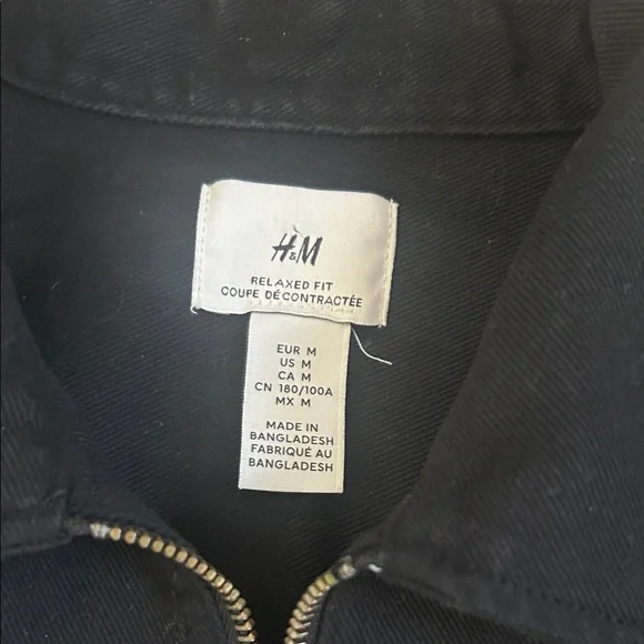 H&M Men's Classic Black Shirt Jacket - Picture 3 of 5